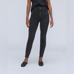 EVERLANE NWT Way-High Skinny Jean Black Ash High Rise Stretch